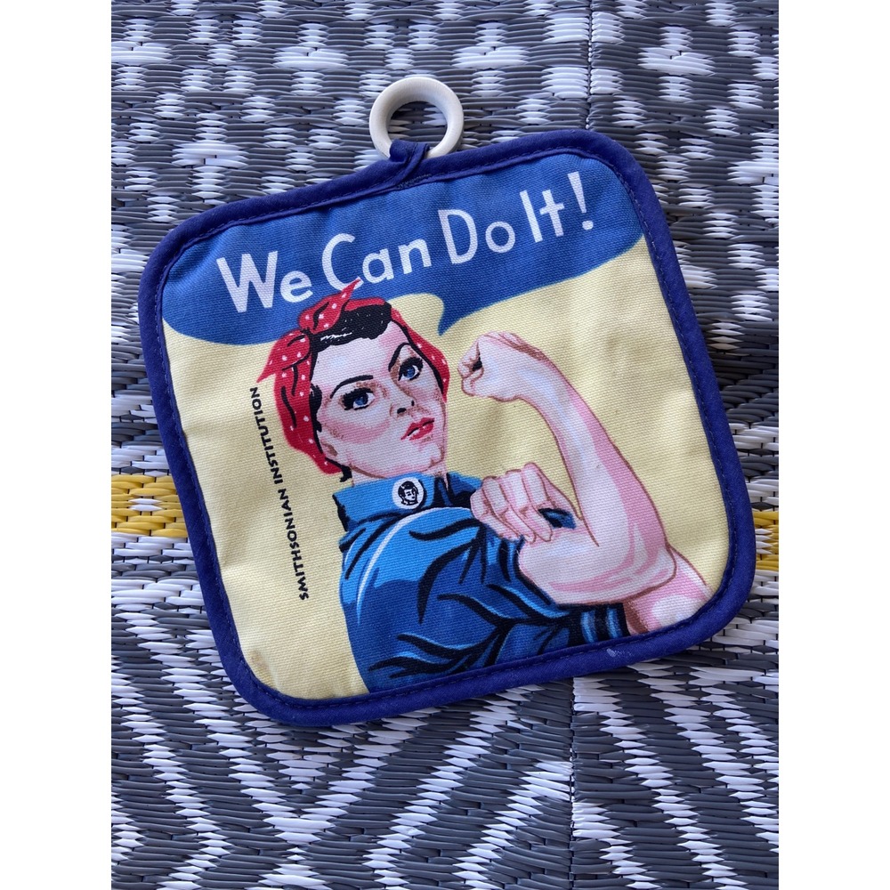 Smithsonian Institution Rosie the Riveter We Can Do It Pot Holder Navy Blu Quilt